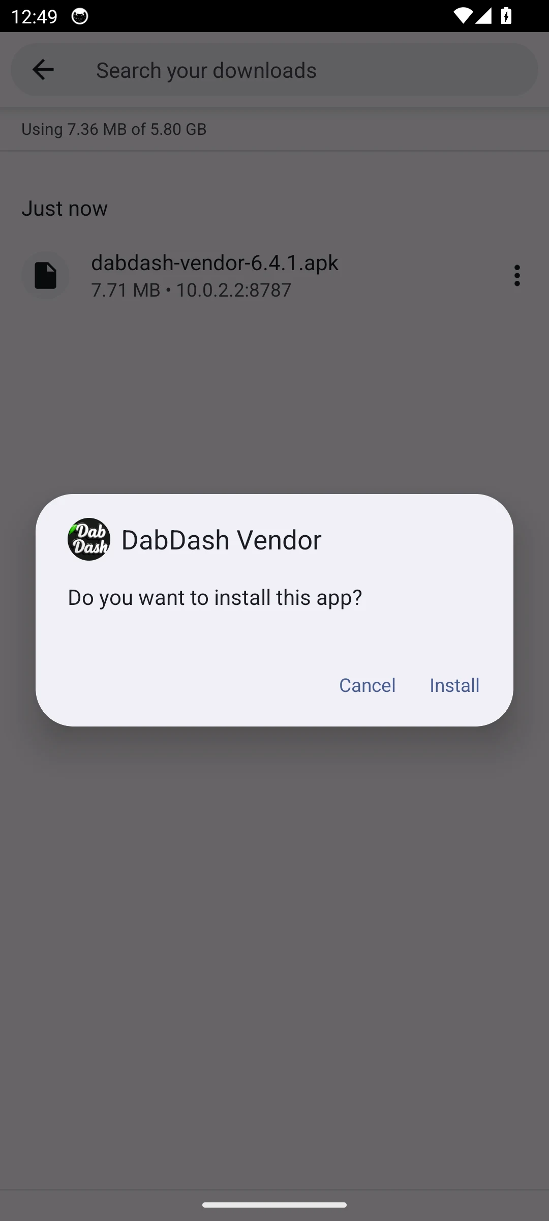 การยืนยันตัวติดตั้งแพ็กเกจบน Android 14