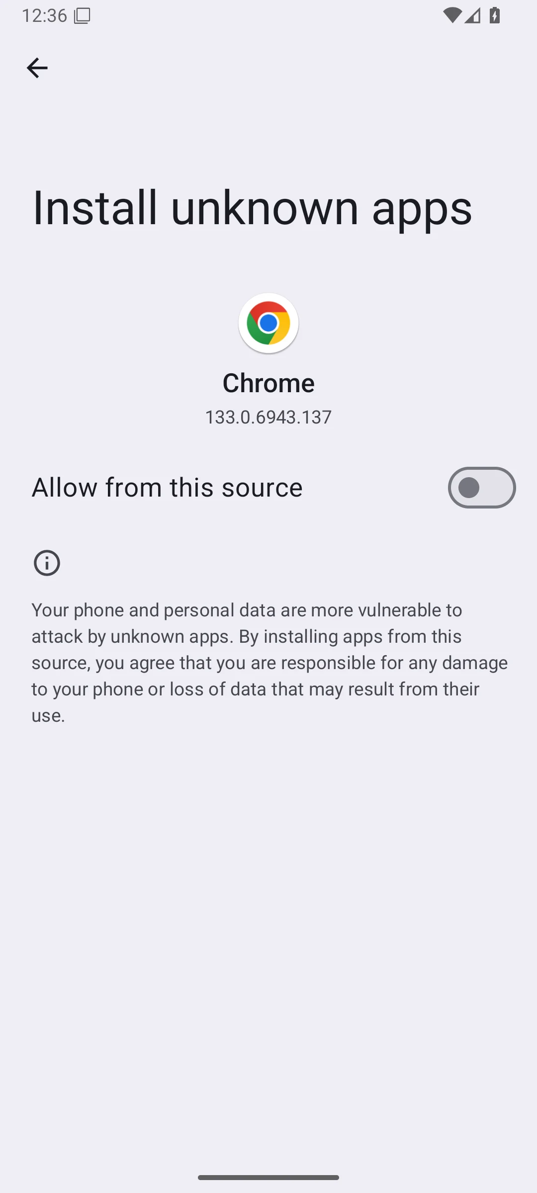 สิทธิ์ติดตั้งแอปจากแหล่งที่ไม่รู้จักบน Android 16