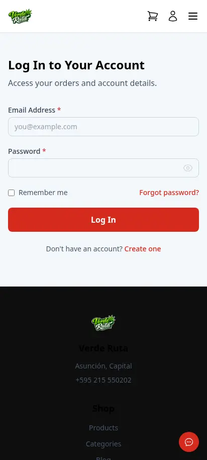 หน้าเข้าสู่ระบบลูกค้าที่เป็นแบรนด์ DabDash พร้อมช่องอีเมลและรหัสผ่าน — mobile view