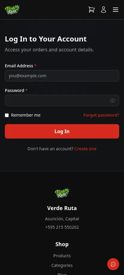 หน้าเข้าสู่ระบบลูกค้าที่เป็นแบรนด์ DabDash พร้อมช่องอีเมลและรหัสผ่าน — mobile view