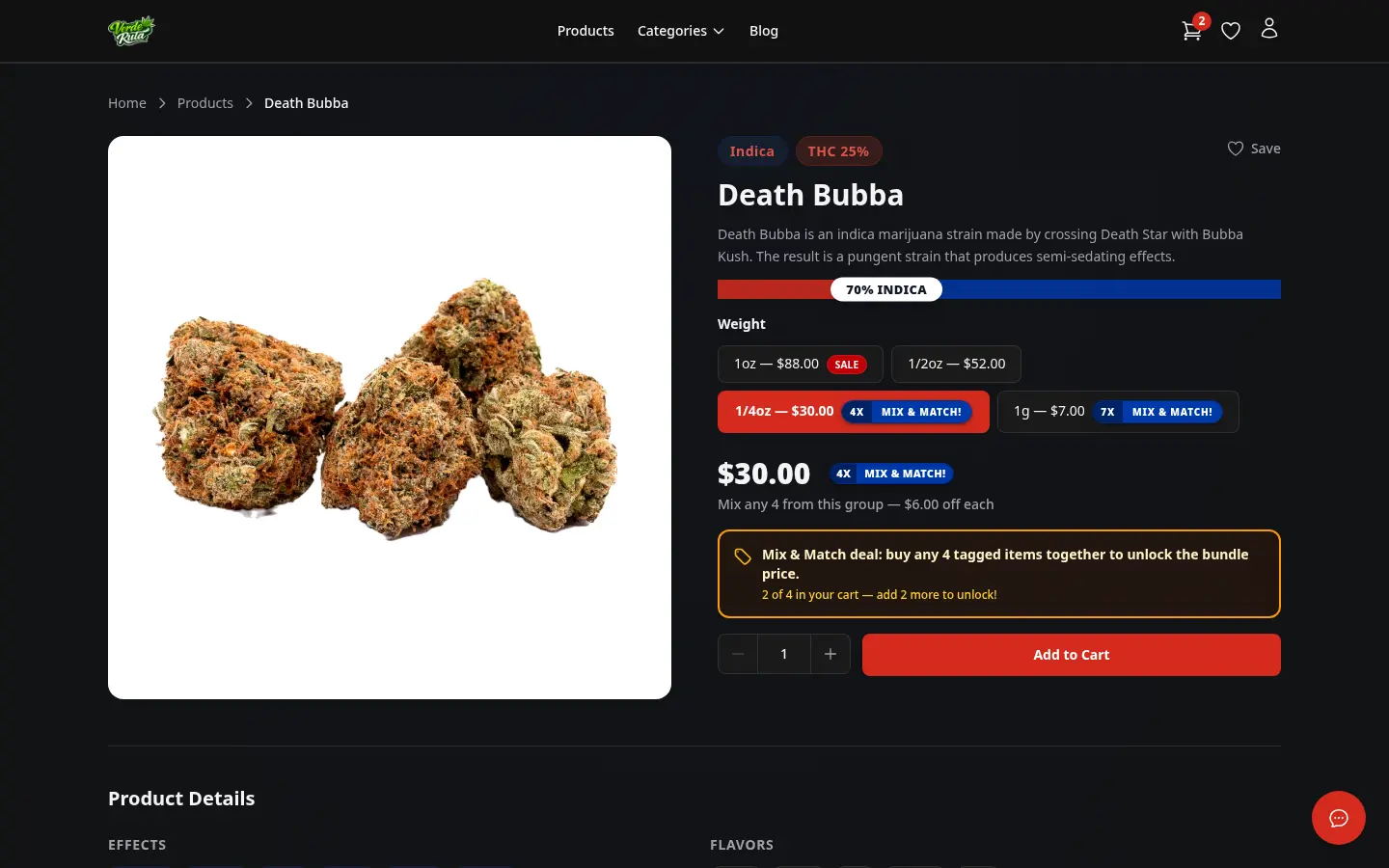 หน้ารายละเอียดสินค้าของ DabDash แสดงดีลจัดเซตแบบสดและความคืบหน้าของเซต
